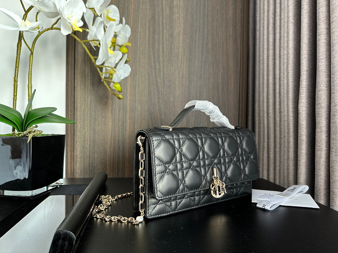 Luxury DiorMISS 21CM BLACK LAMBSKIN