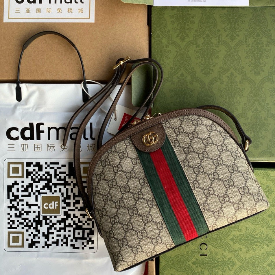 Luxury Gucci ophidia large 24cm comestic pouch beige monogram canvas