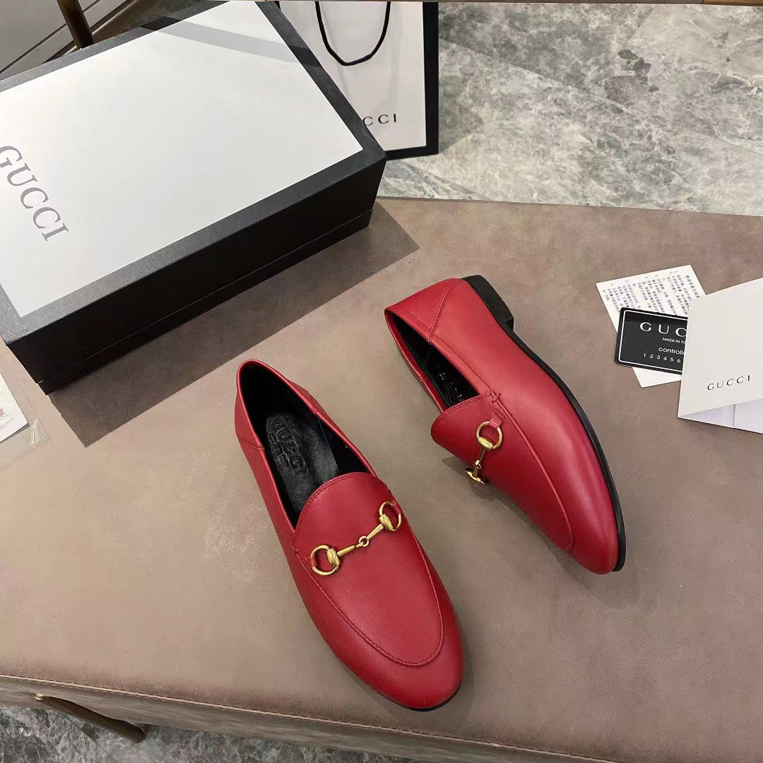 Luxury Gucci gg loafer dark red calfskin