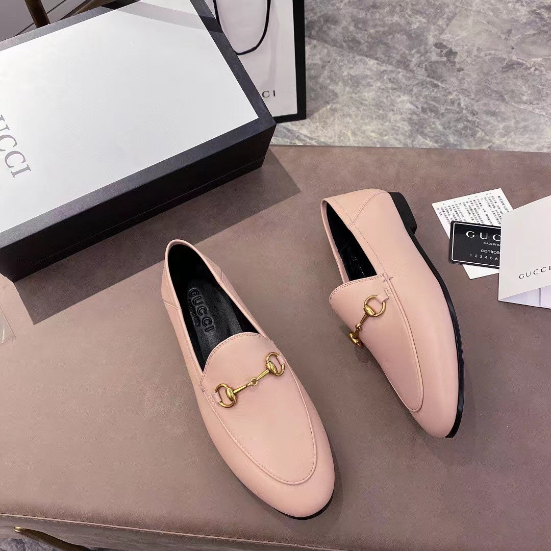 Luxury Gucci gg loafer light pink calfskin