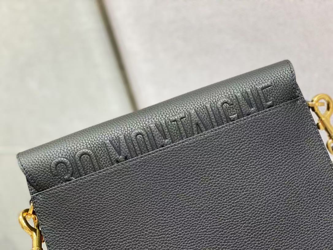 Luxury DiorBobby Bag Black Pebbled Leather Gold Hardware