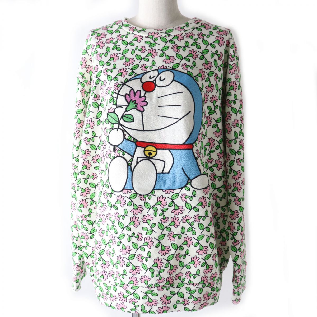 Luxury Gucci Trending 2025 Doraemon Floral Sweatshirt White M