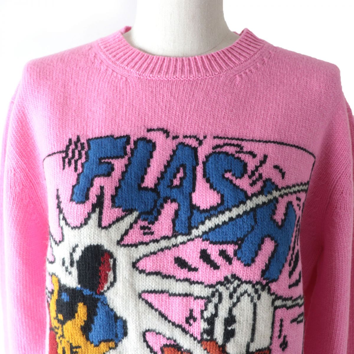 Luxury Gucci Trending 2025 x DISNEY Donald Duck Knit Sweater Pink S