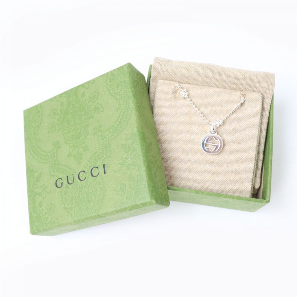 Luxury Gucci Trending 2025 Interlocking G Silver Necklace 479221