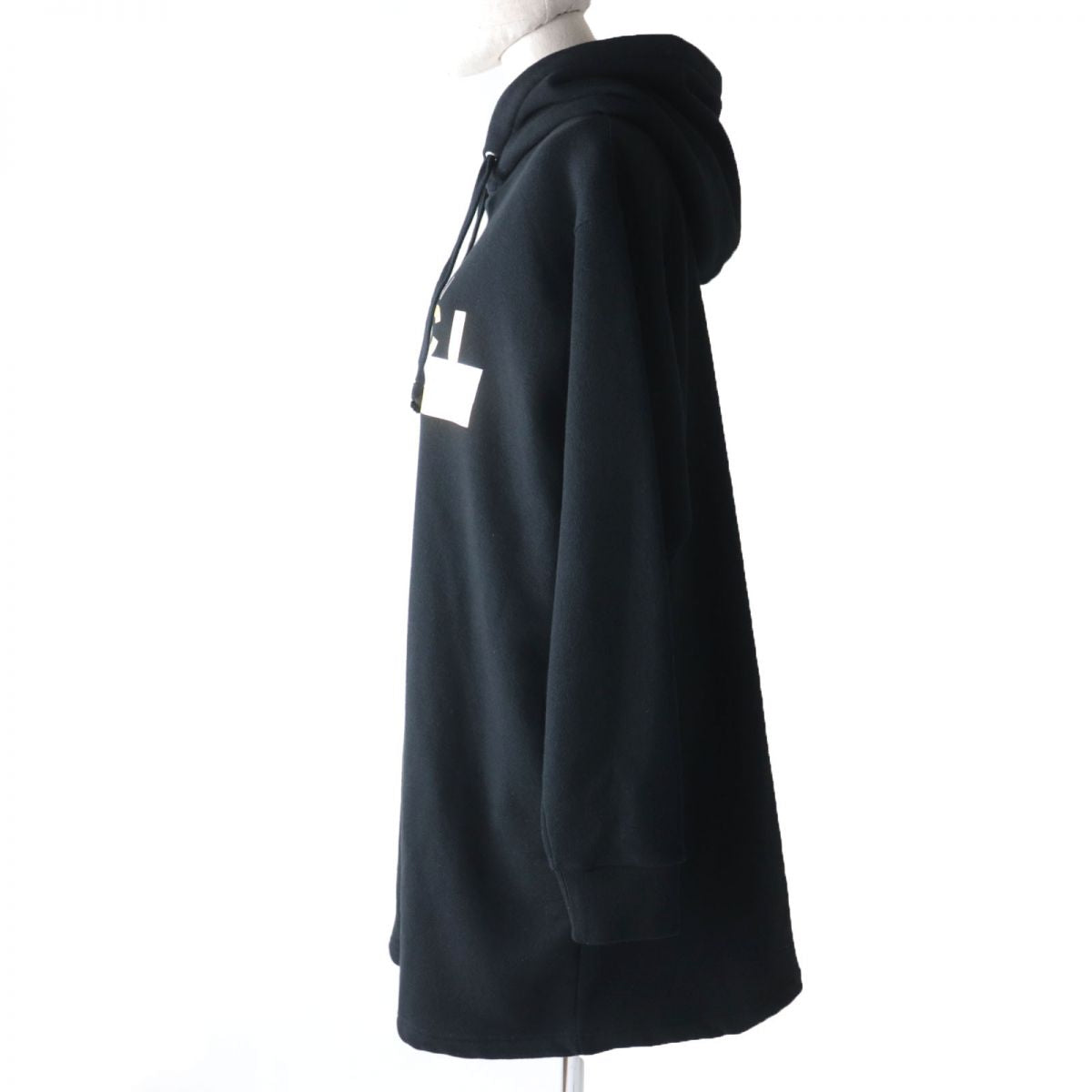 Luxury Gucci Trending 2025 Logo Print Cotton Hooded Dress Black S