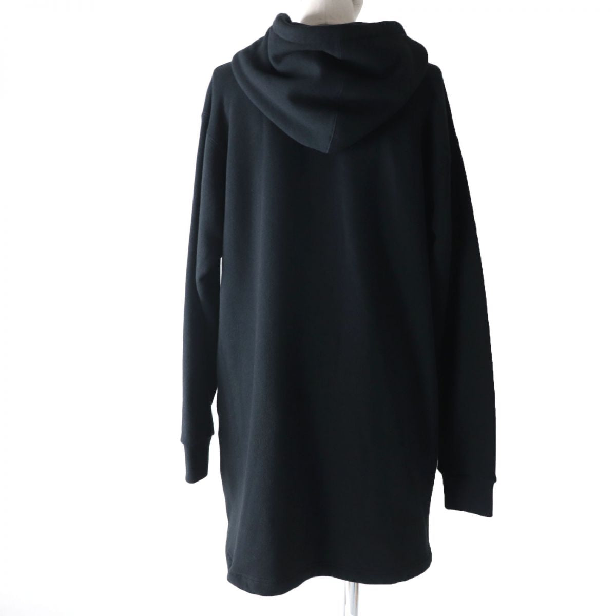 Luxury Gucci Trending 2025 Logo Print Cotton Hooded Dress Black S