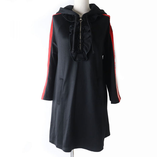 Luxury Gucci Trending 2025 Hooded Jersey Dress Black XS