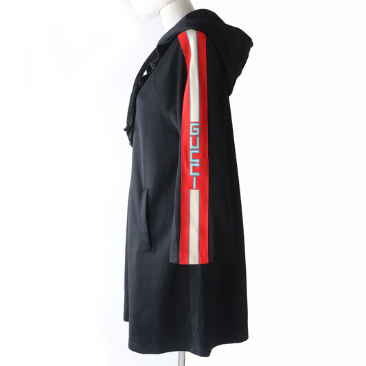 Luxury Gucci Trending 2025 Hooded Jersey Dress Black XS