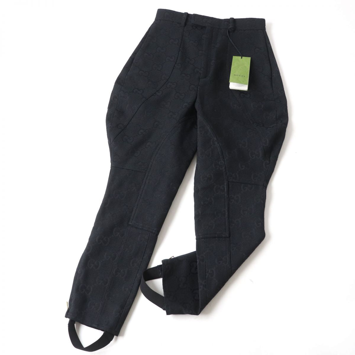 Luxury Gucci Trending 2025 GG Monogram Zip Pants Black Size 40