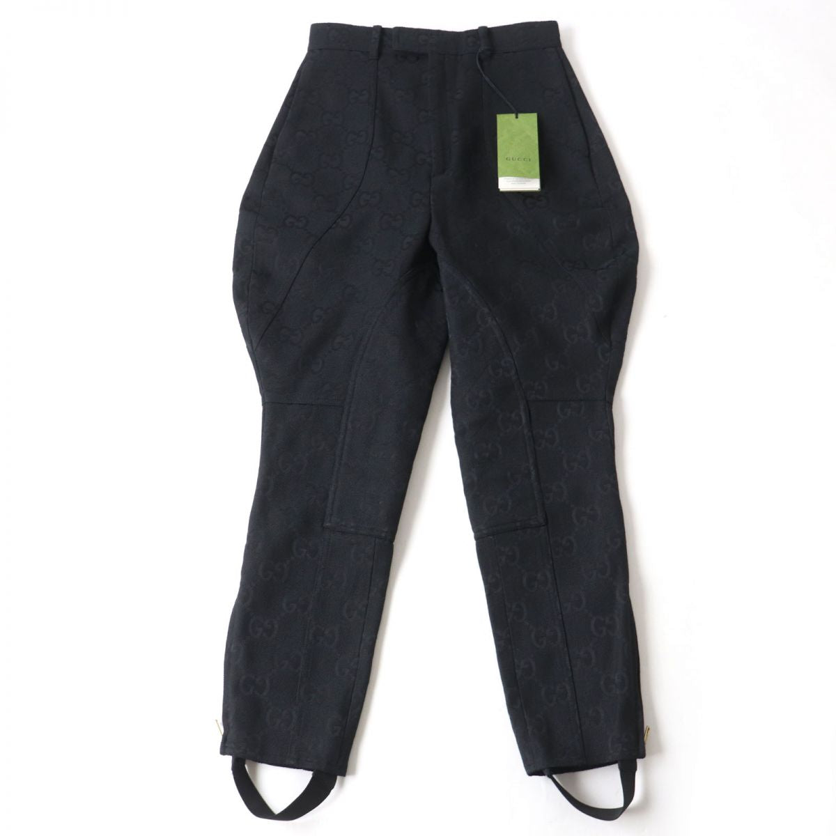Luxury Gucci Trending 2025 GG Monogram Zip Pants Black Size 40