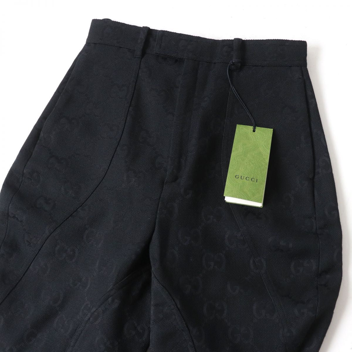 Luxury Gucci Trending 2025 GG Monogram Zip Pants Black Size 40