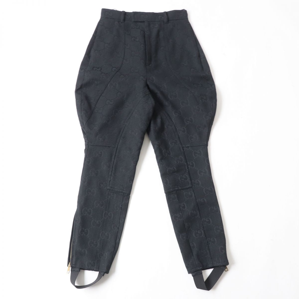 Luxury Gucci Trending 2025 GG Monogram Zip Pants Black 36