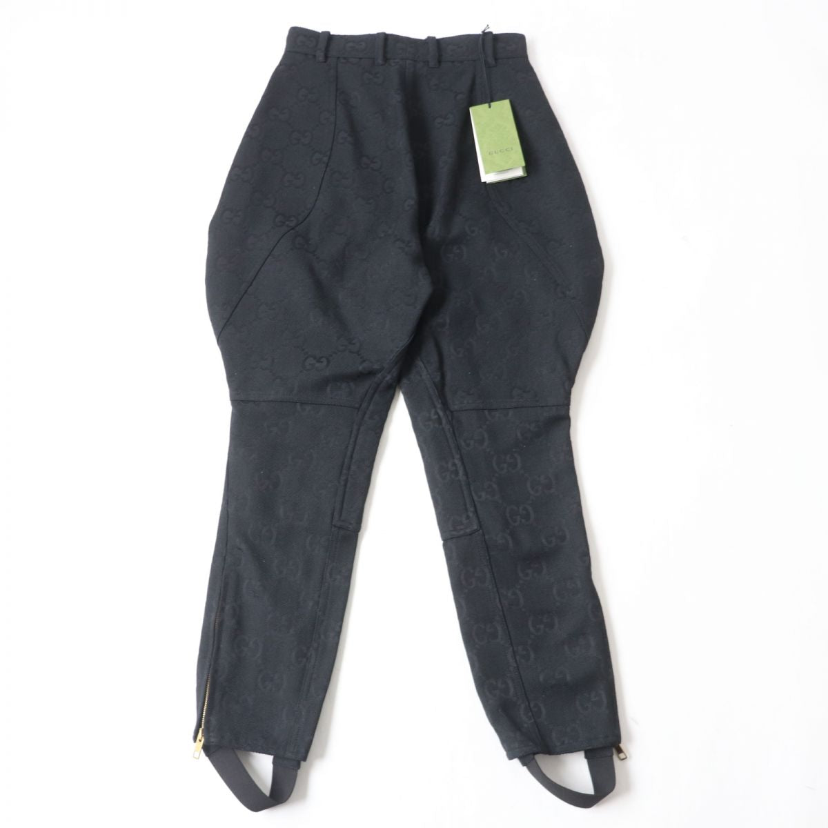 Luxury Gucci Trending 2025 GG Monogram Zip Pants Black 36