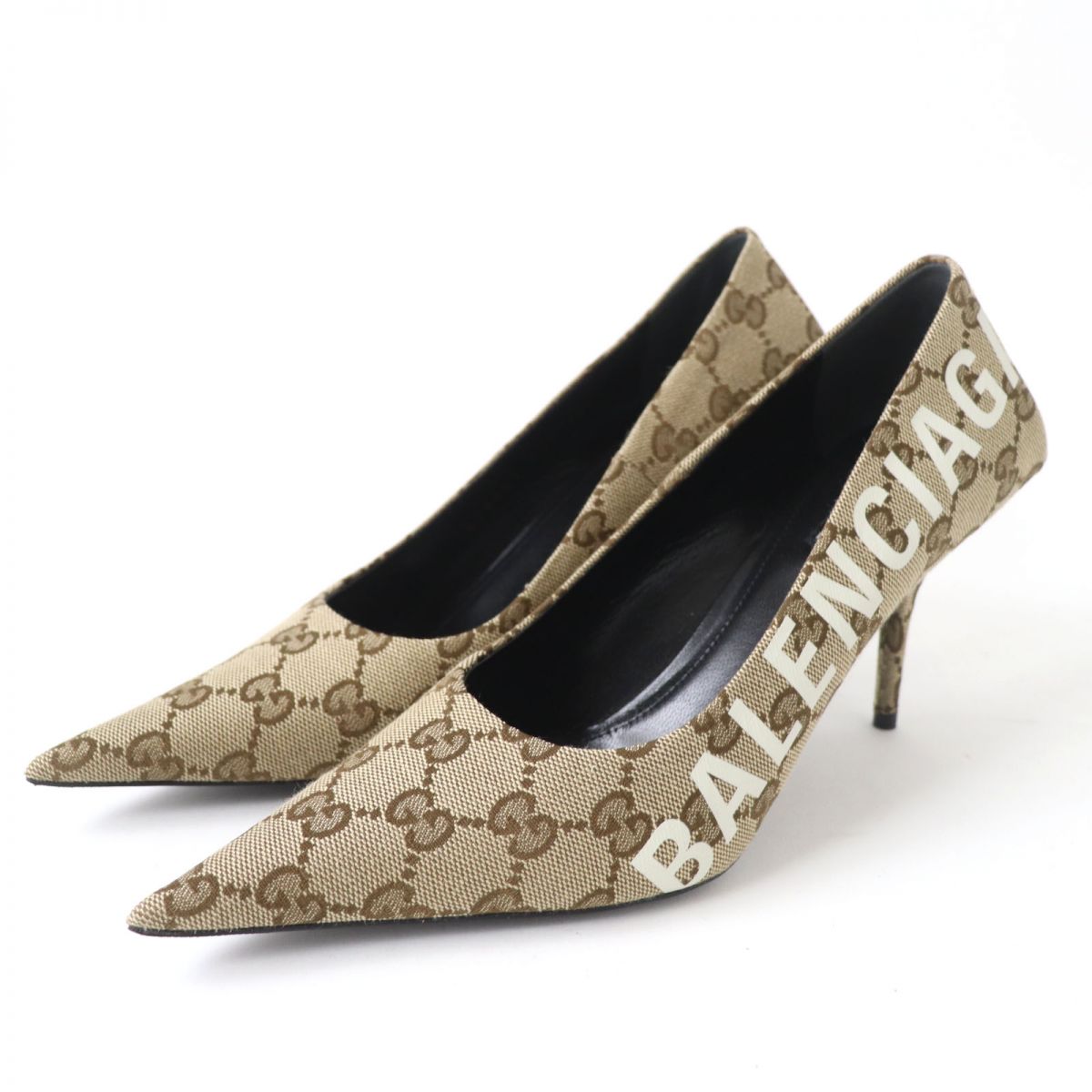 Luxury Gucci Trending 2025 GG Canvas Logo Pumps 36.5
