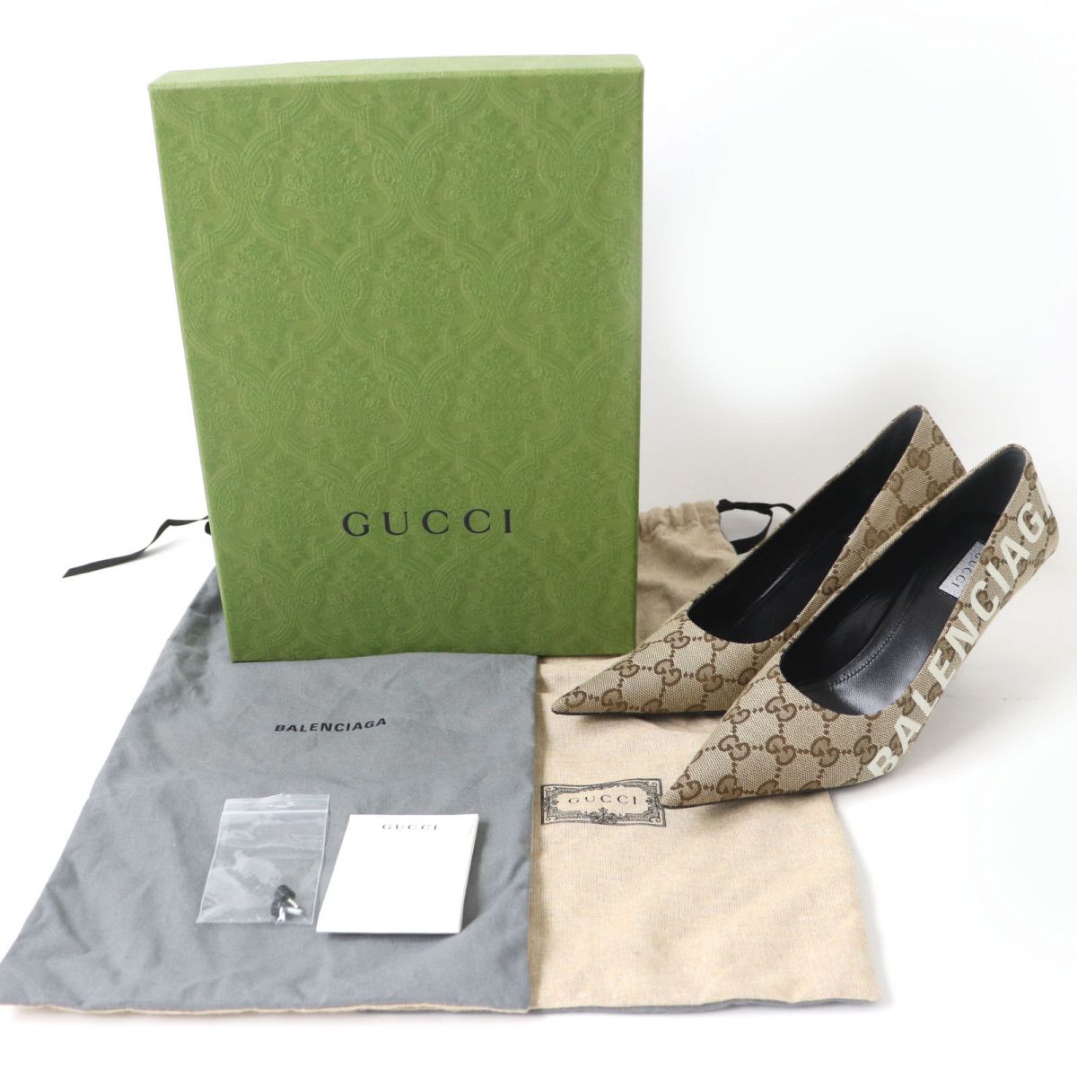 Luxury Gucci Trending 2025 GG Canvas Logo Pumps 36.5