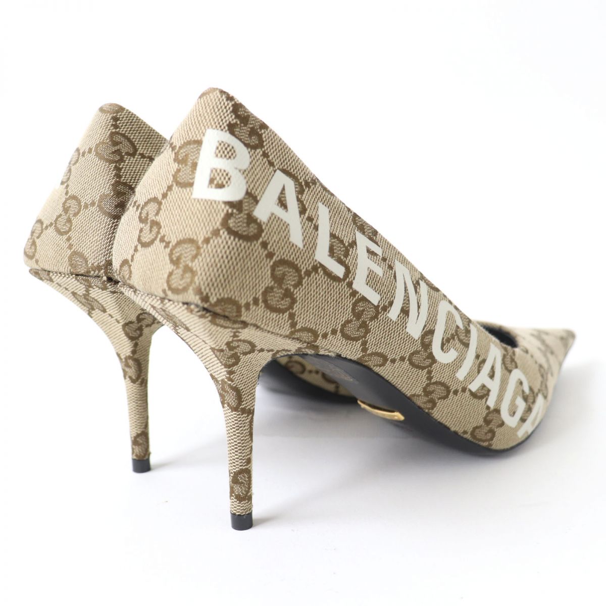 Luxury Gucci Trending 2025 GG Canvas Logo Pumps 36.5