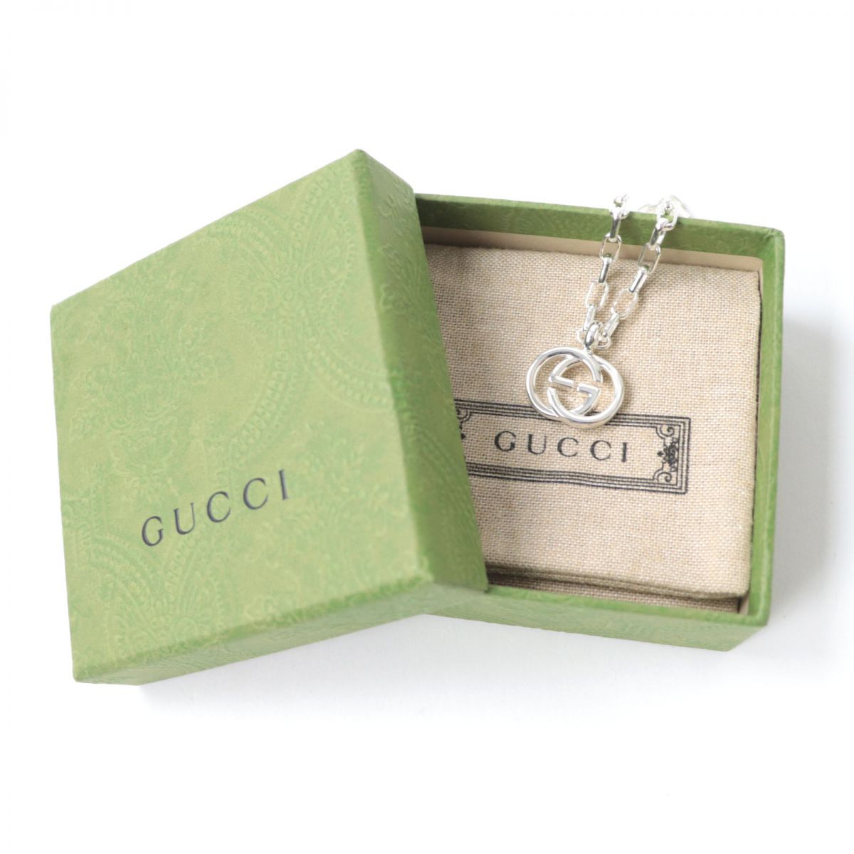Luxury Gucci Trending 2025 Interlocking G Silver Necklace 295710