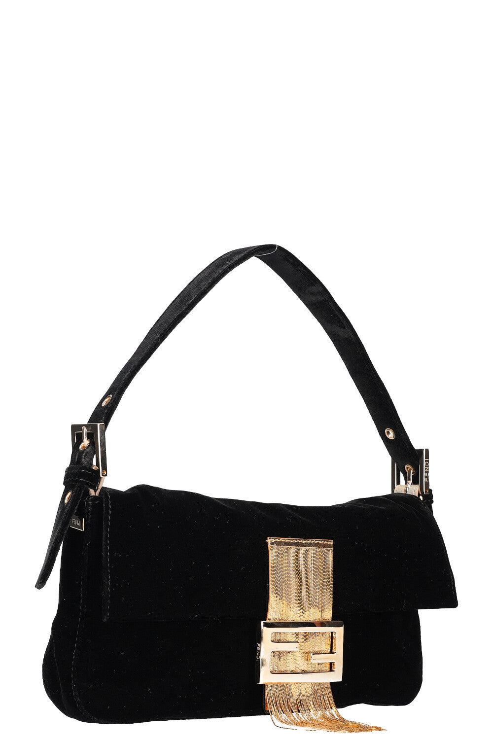 Luxury Fendi Baguette Velvet black