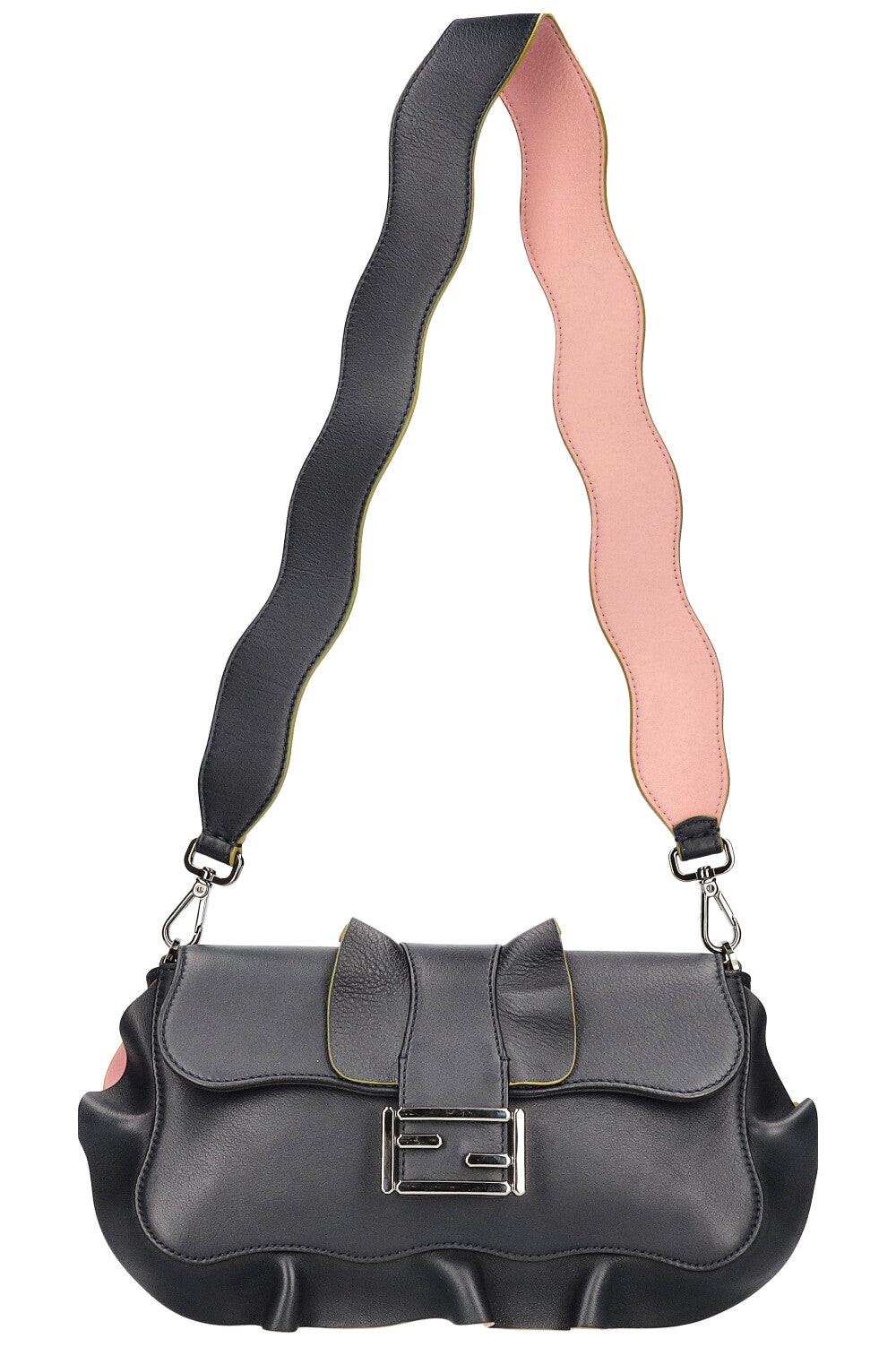 Luxury Fendi Wave Baguette Midnight Blue