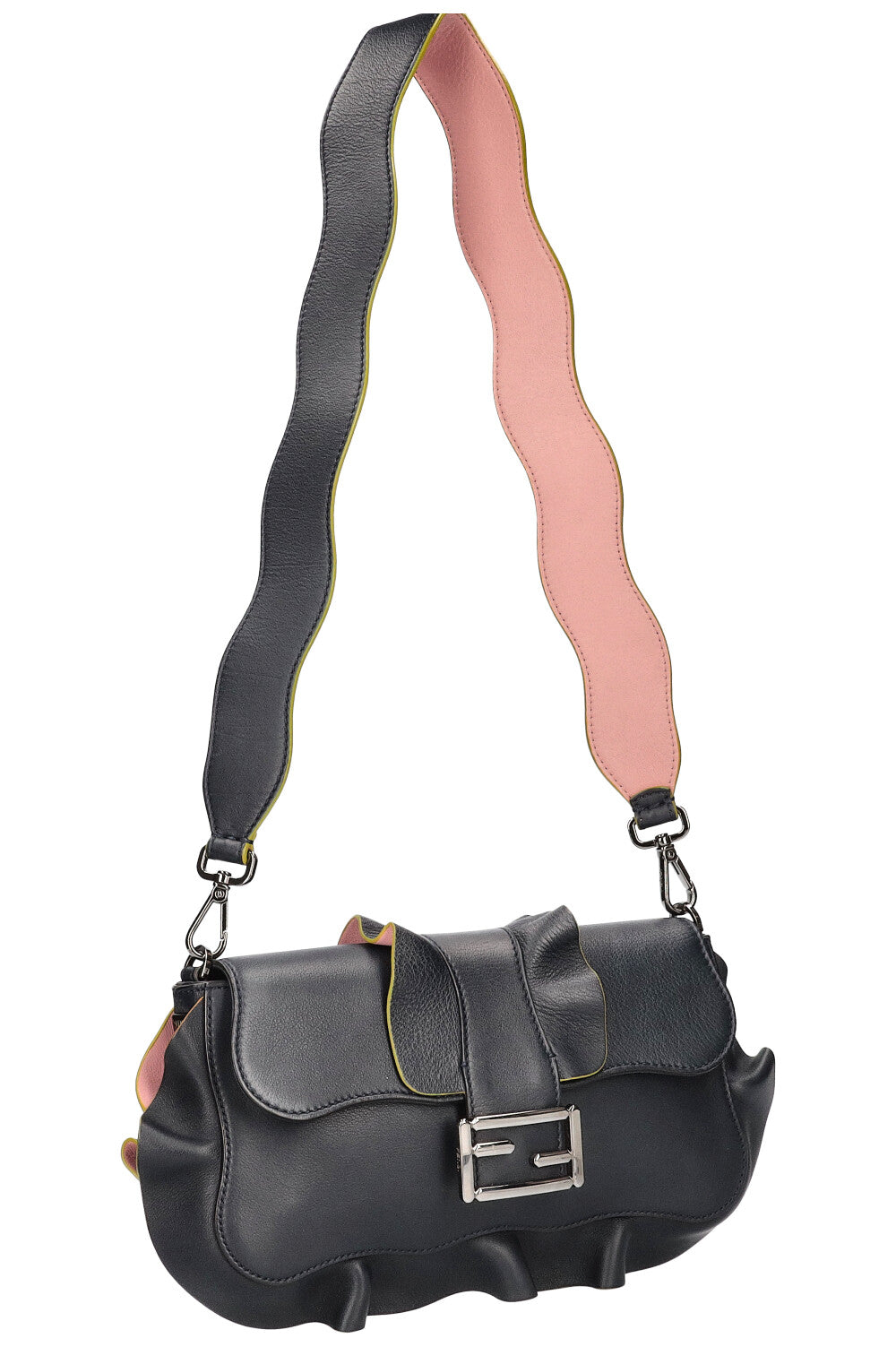 Luxury Fendi Wave Baguette Midnight Blue