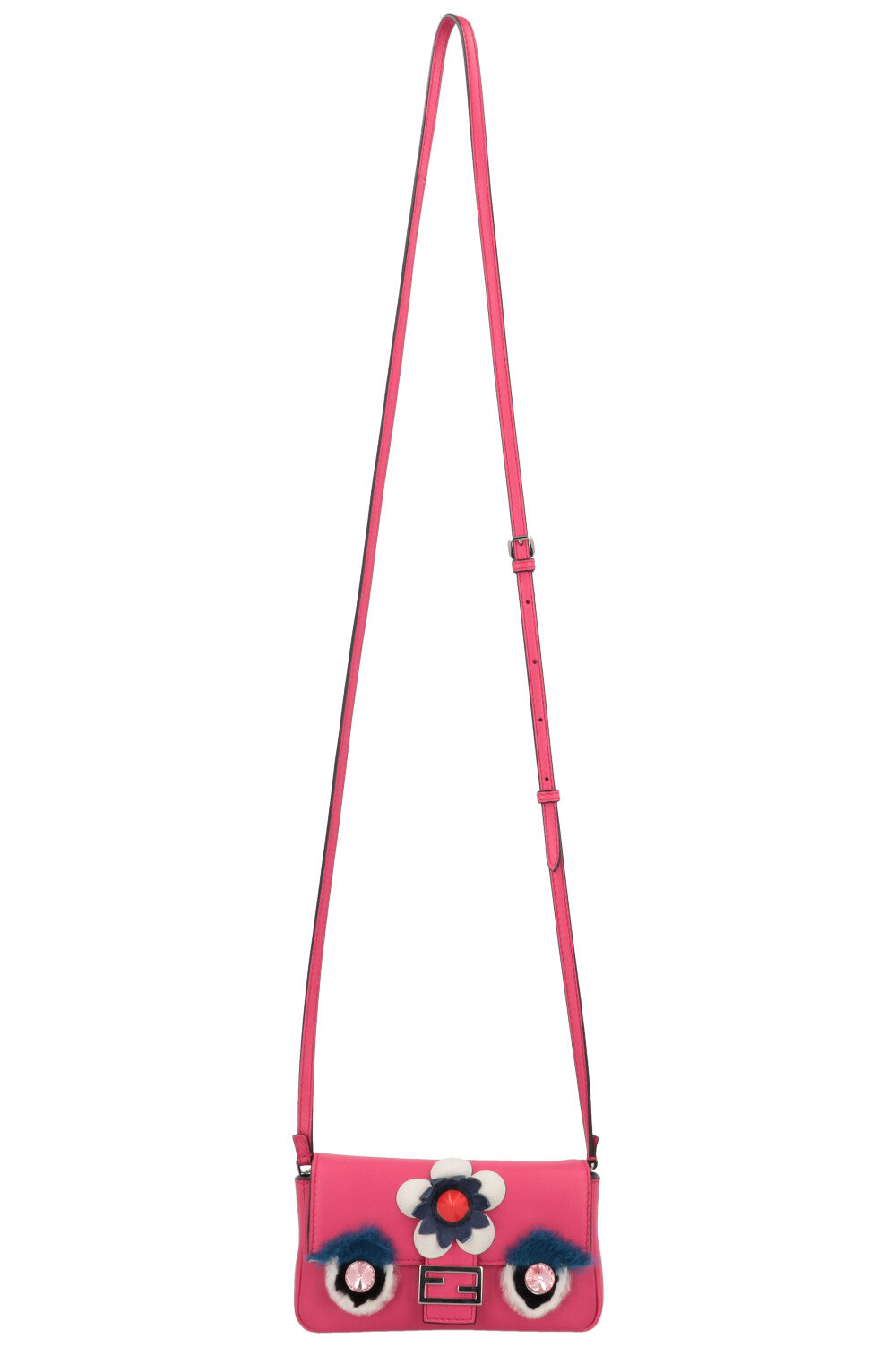 Luxury Fendi Micro Monster Baguette Pink