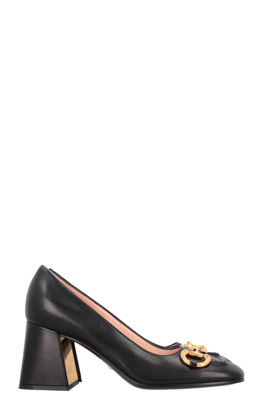 Luxury Gucci Trending 2025 Square Horsebit Heels Black