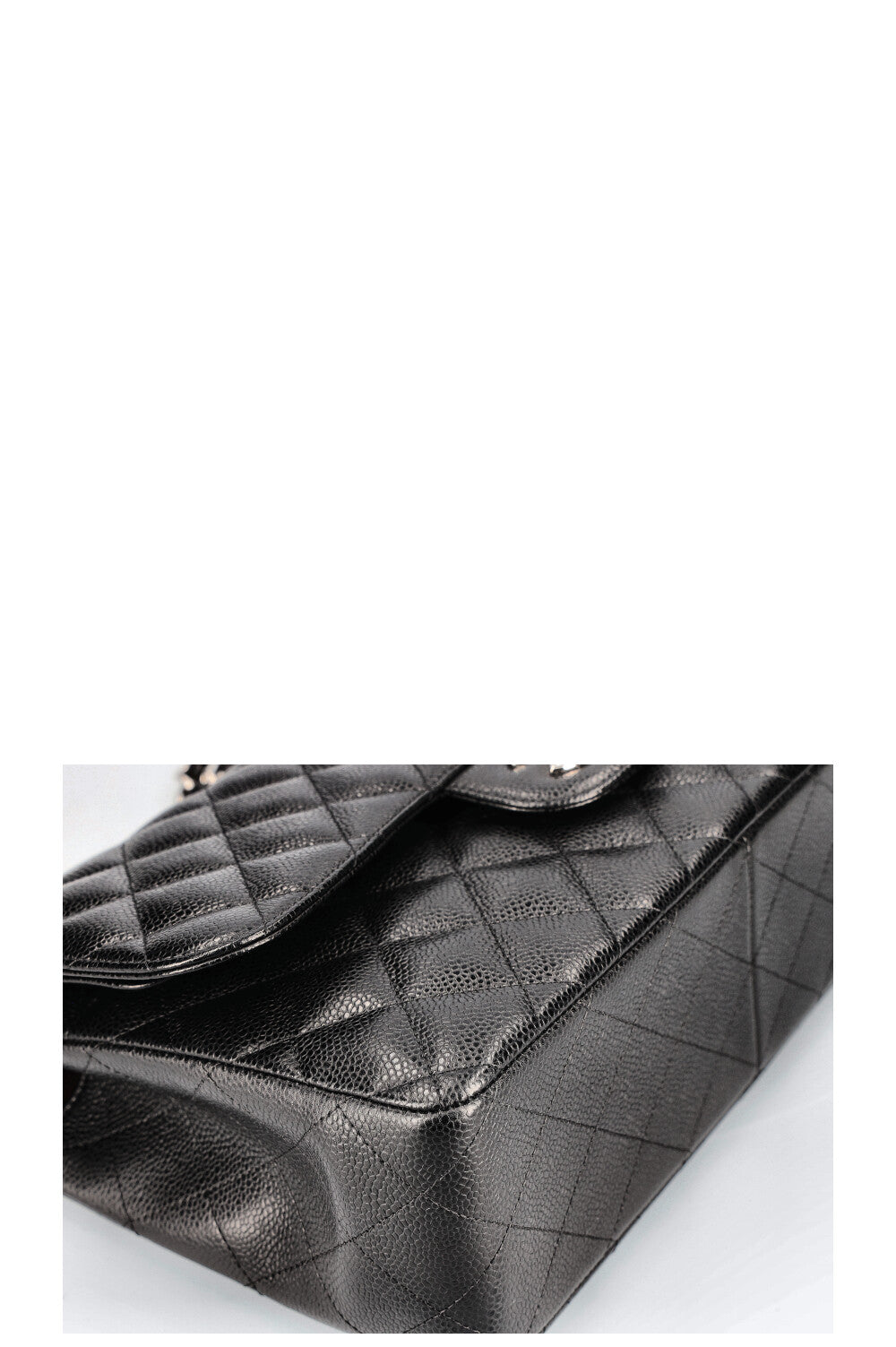 CHANEL Double Flap Bag Large Caviar Black