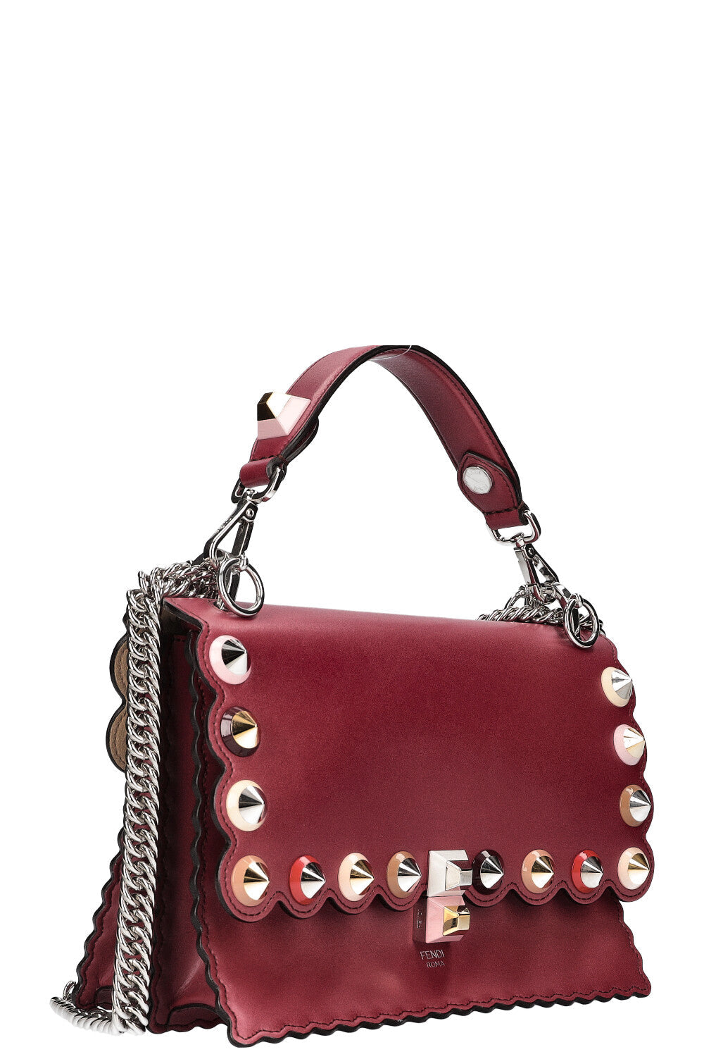 Luxury Fendi Kan I Medium Bag Burgundy