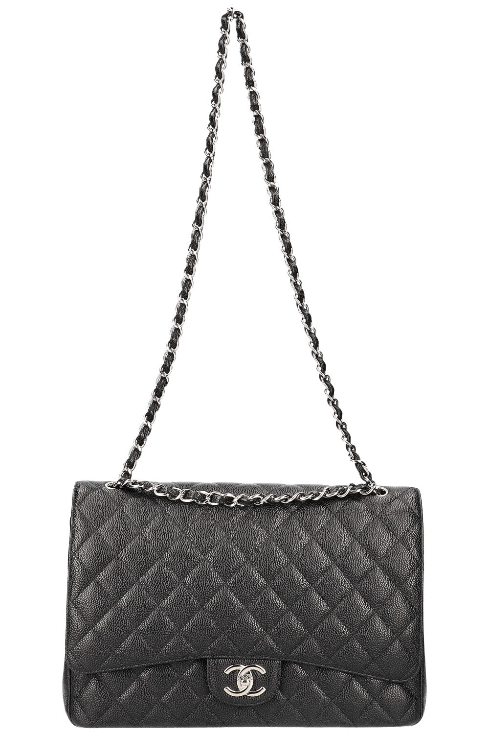 CHANEL Double Flap Bag Maxi Black