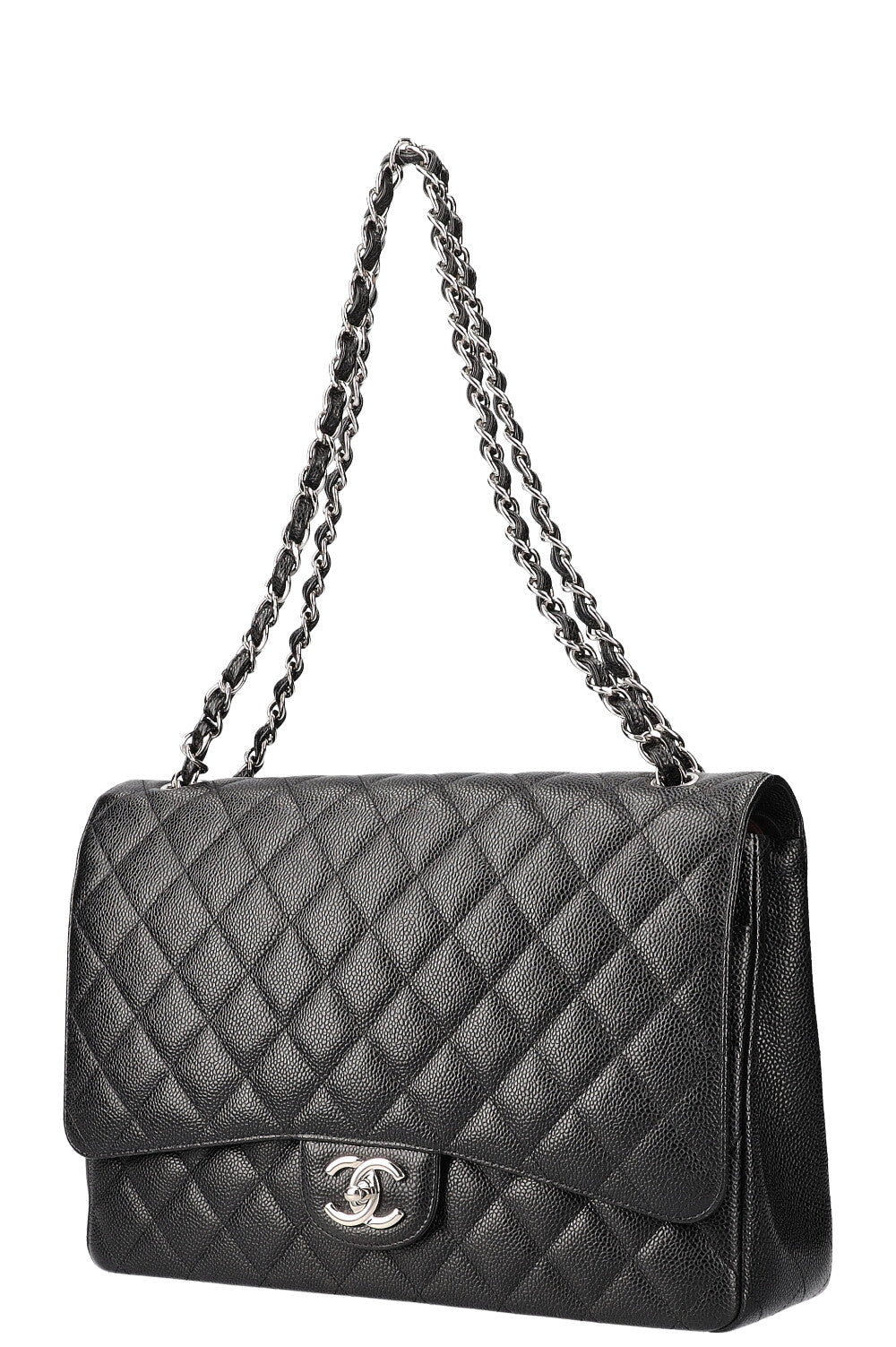 CHANEL Double Flap Bag Maxi Black