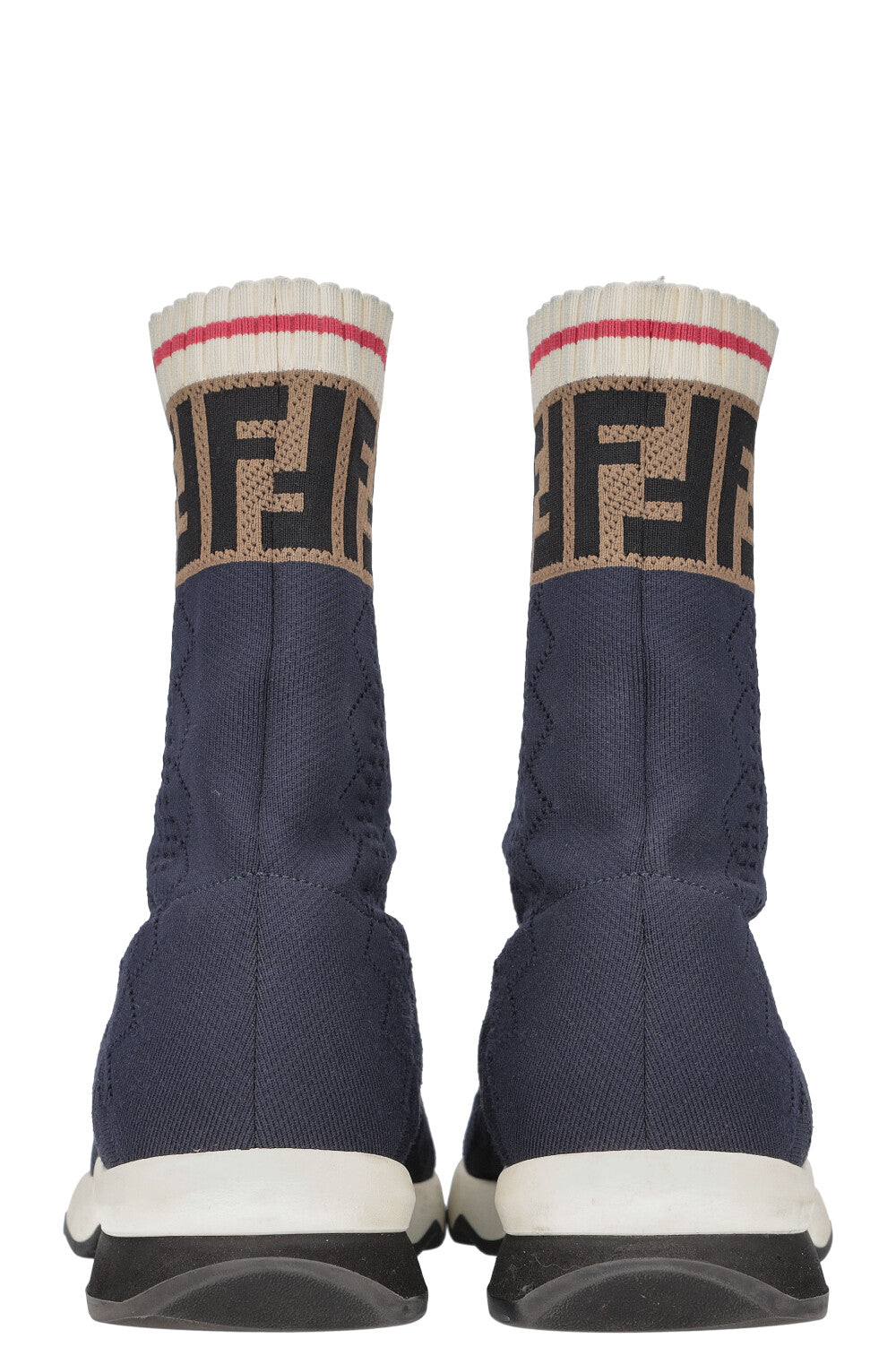 Luxury Fendi Sock Sneakers Logo Blue