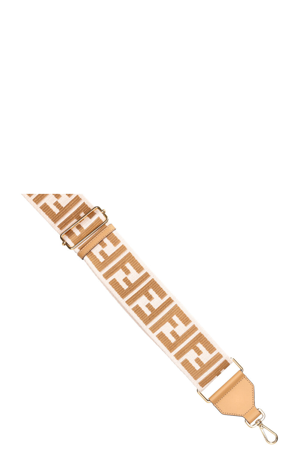 Luxury Fendi Strap You Shoulder Strap Beige & Powder