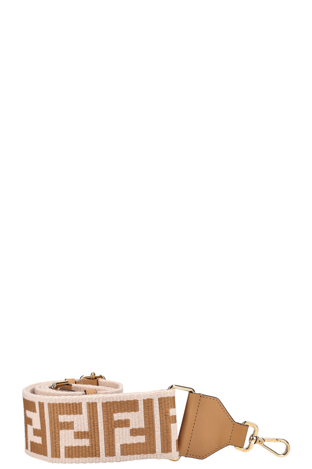 Luxury Fendi Strap You Shoulder Strap Beige & Powder