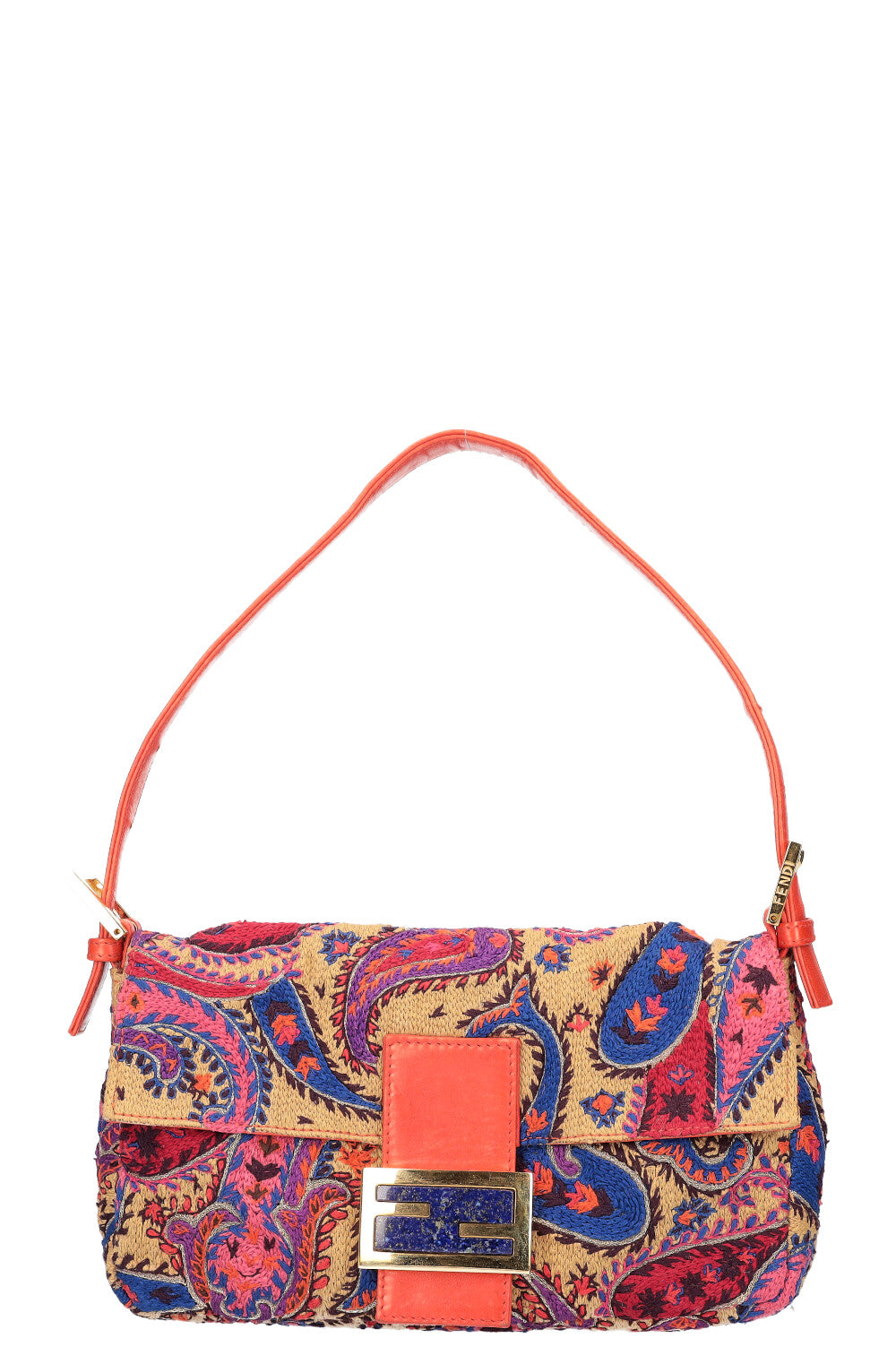 Luxury Fendi Baguette Bag Paisley