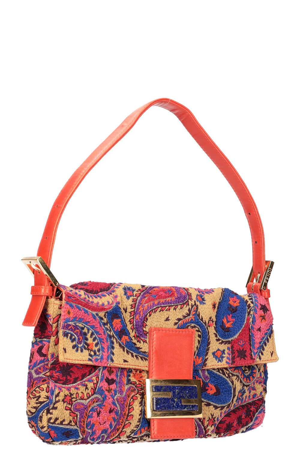 Luxury Fendi Baguette Bag Paisley