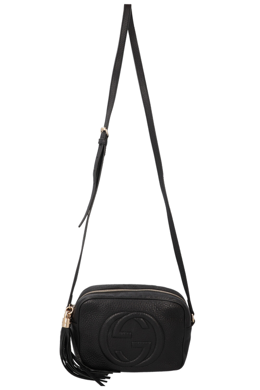 Luxury Gucci Trending 2025 Soho Disco Crossbody Bag Leather Black