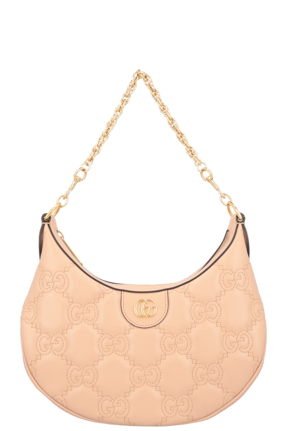 Luxury Gucci Trending 2025 Half Moon Metelassé Bag Powder Rose
