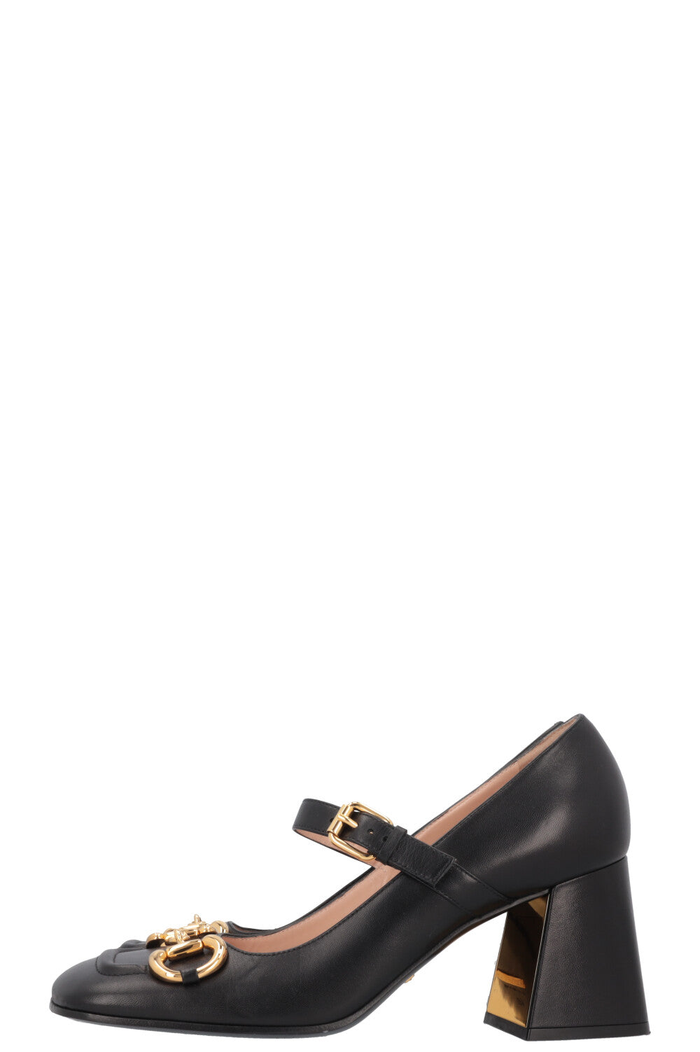 Luxury Gucci Trending 2025 Horsebit Mary Jane Heels Black