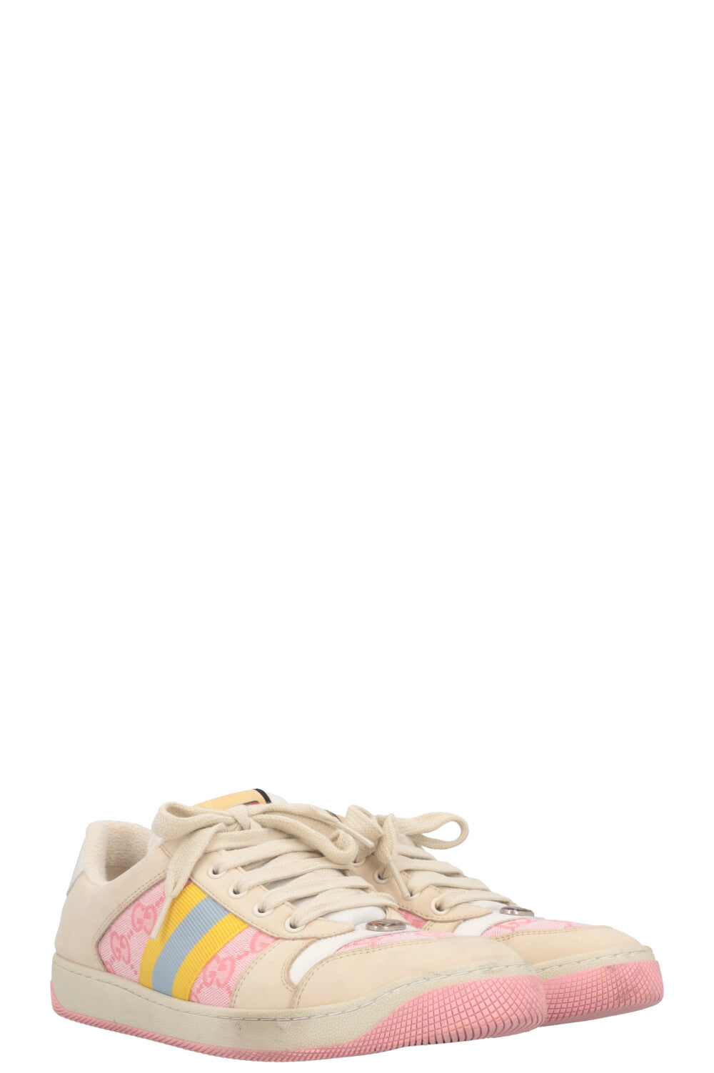 Luxury Gucci Trending 2025 GG Screener Sneakers Pink Ivory