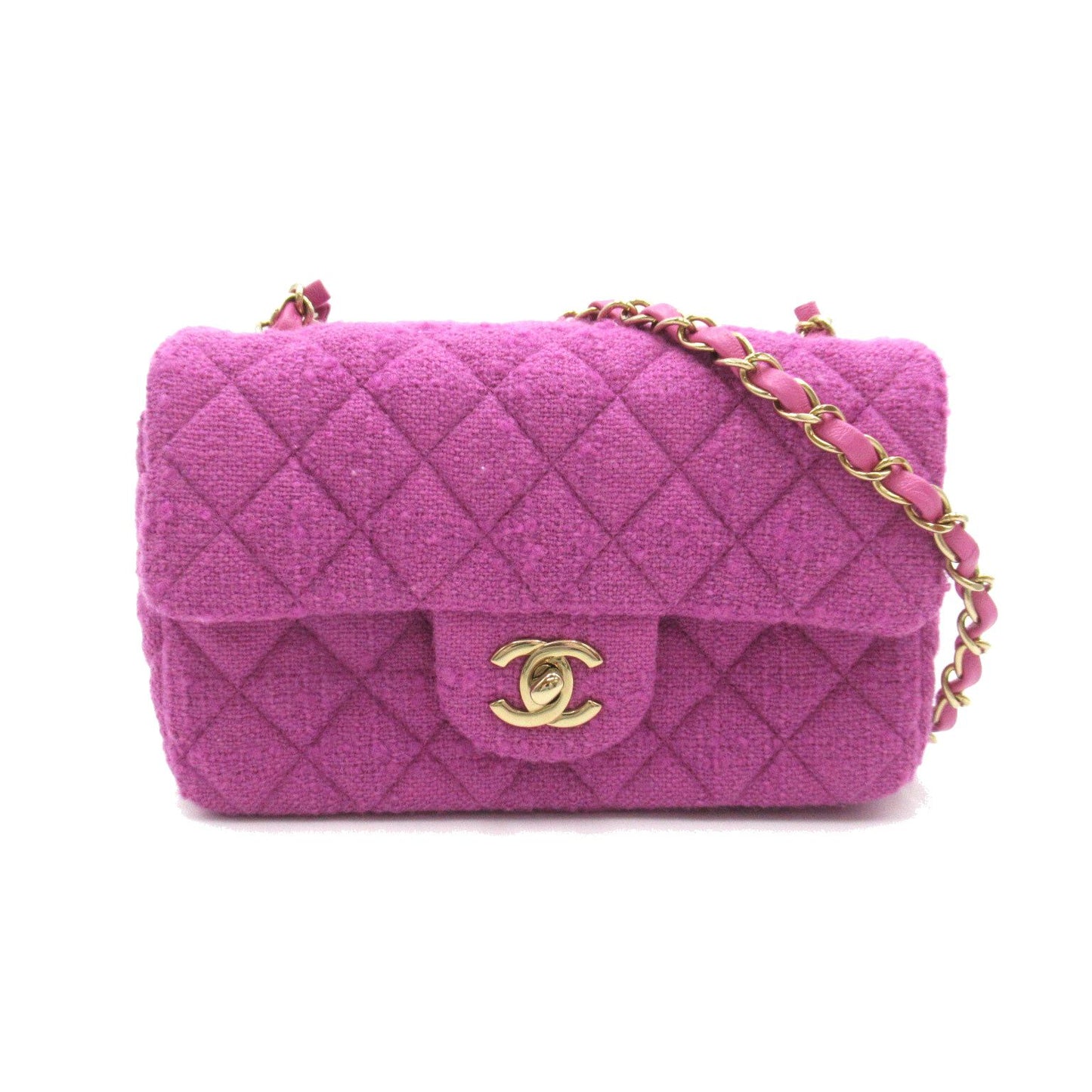 Chanel Purple Mini Classic Chain Shoulder Bag