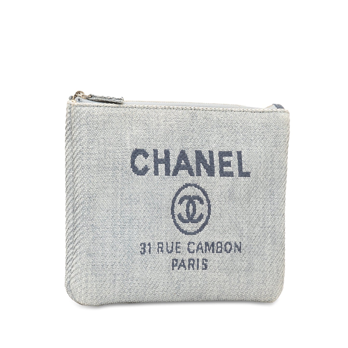 CHANEL Small Canvas Deauville O Case Clutch Bag