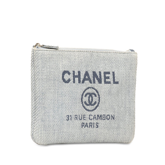 CHANEL Small Canvas Deauville O Case Clutch Bag