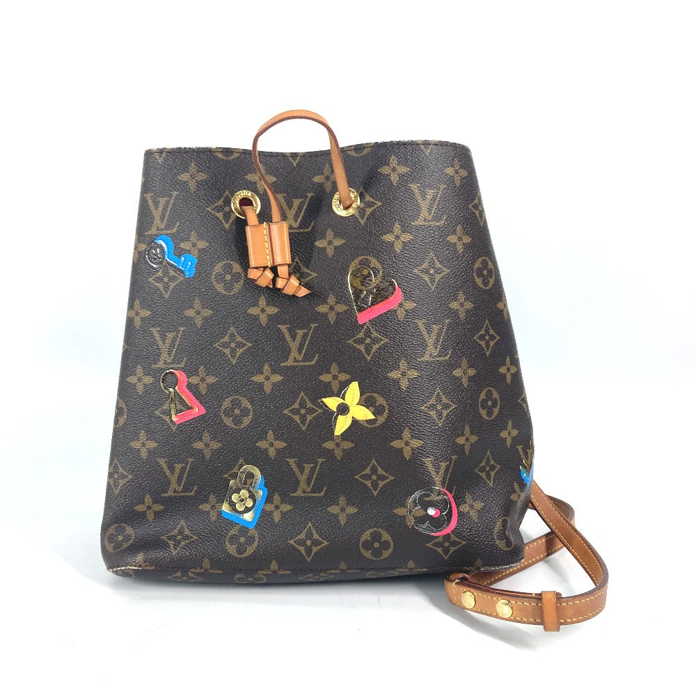 LOUIS VUITTON Shoulder Bag M44369 Monogram canvas Brown Monogram Love Block Neonoe
