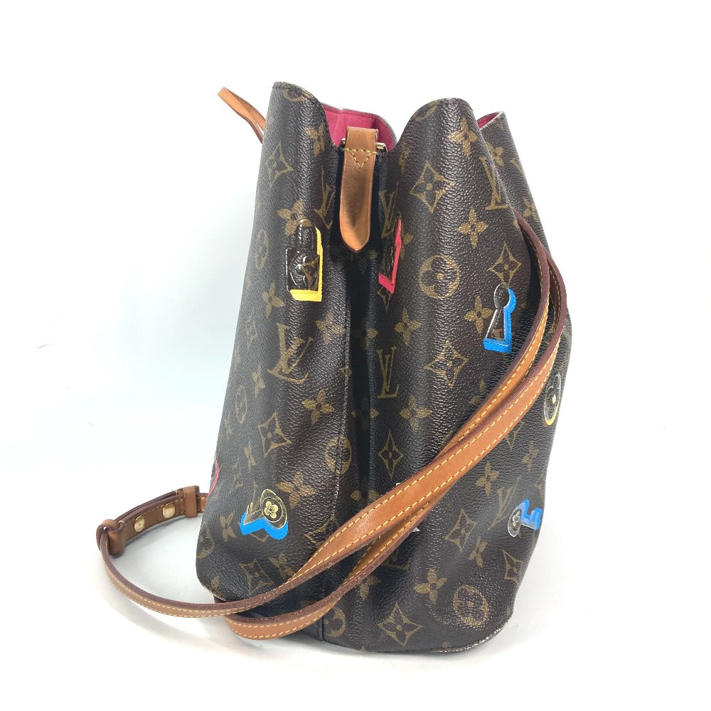 LOUIS VUITTON Shoulder Bag M44369 Monogram canvas Brown Monogram Love Block Neonoe