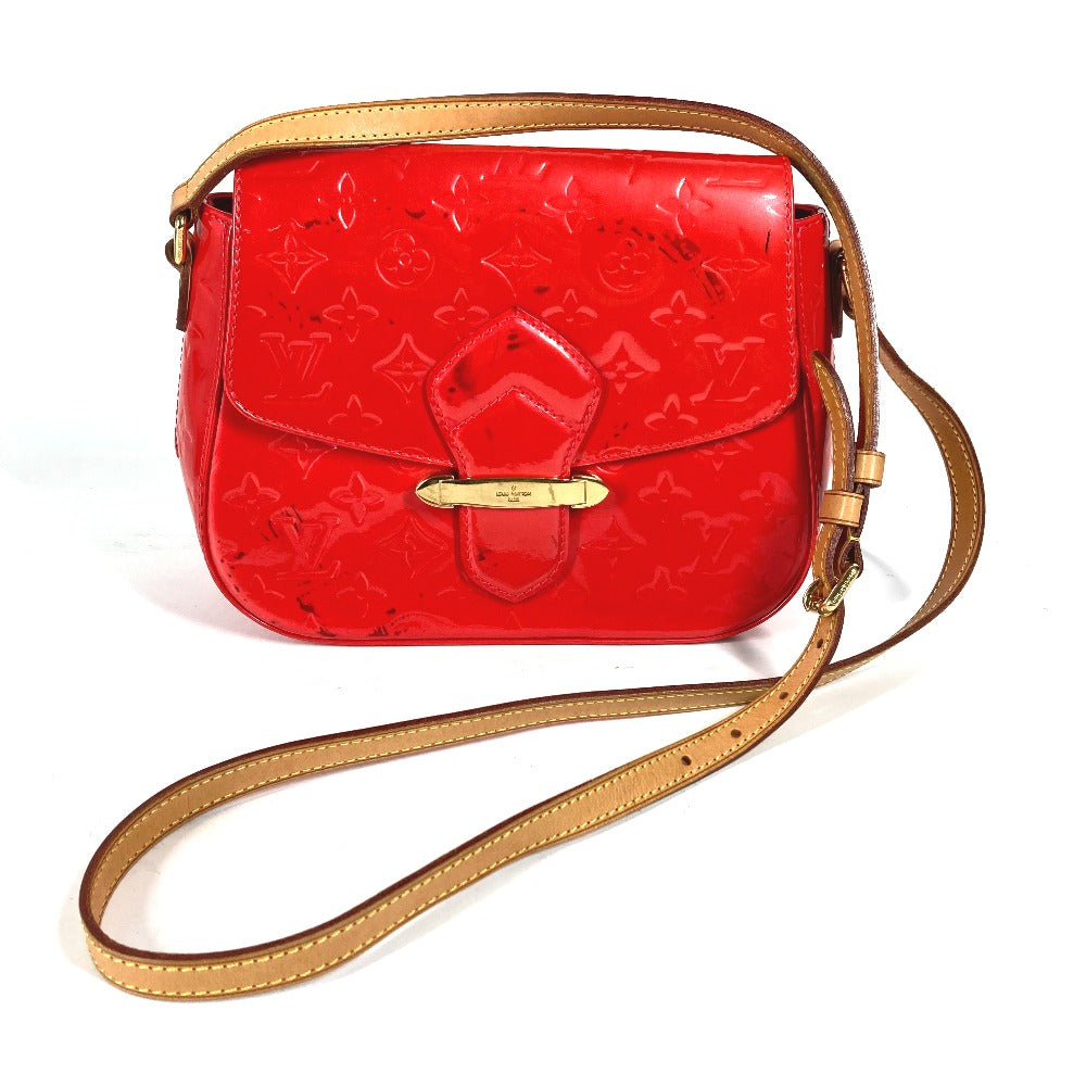 LOUIS VUITTON Shoulder Bag M91728 Monogram Vernis Red Monogram Vernis Bell Flower GM