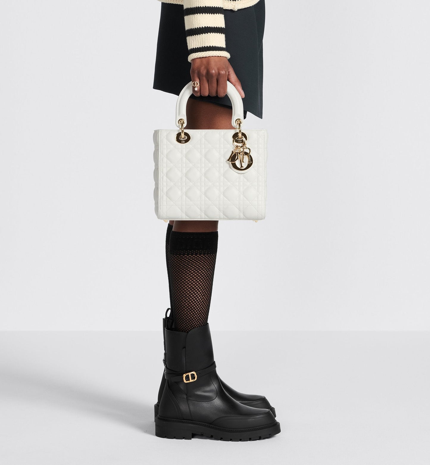 Medium Lady Luxury Dior Bag Latte Cannage Lambskin