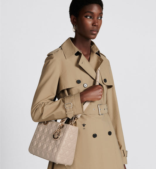 Medium Lady Luxury Dior Bag Powder Beige Cannage Lambskin