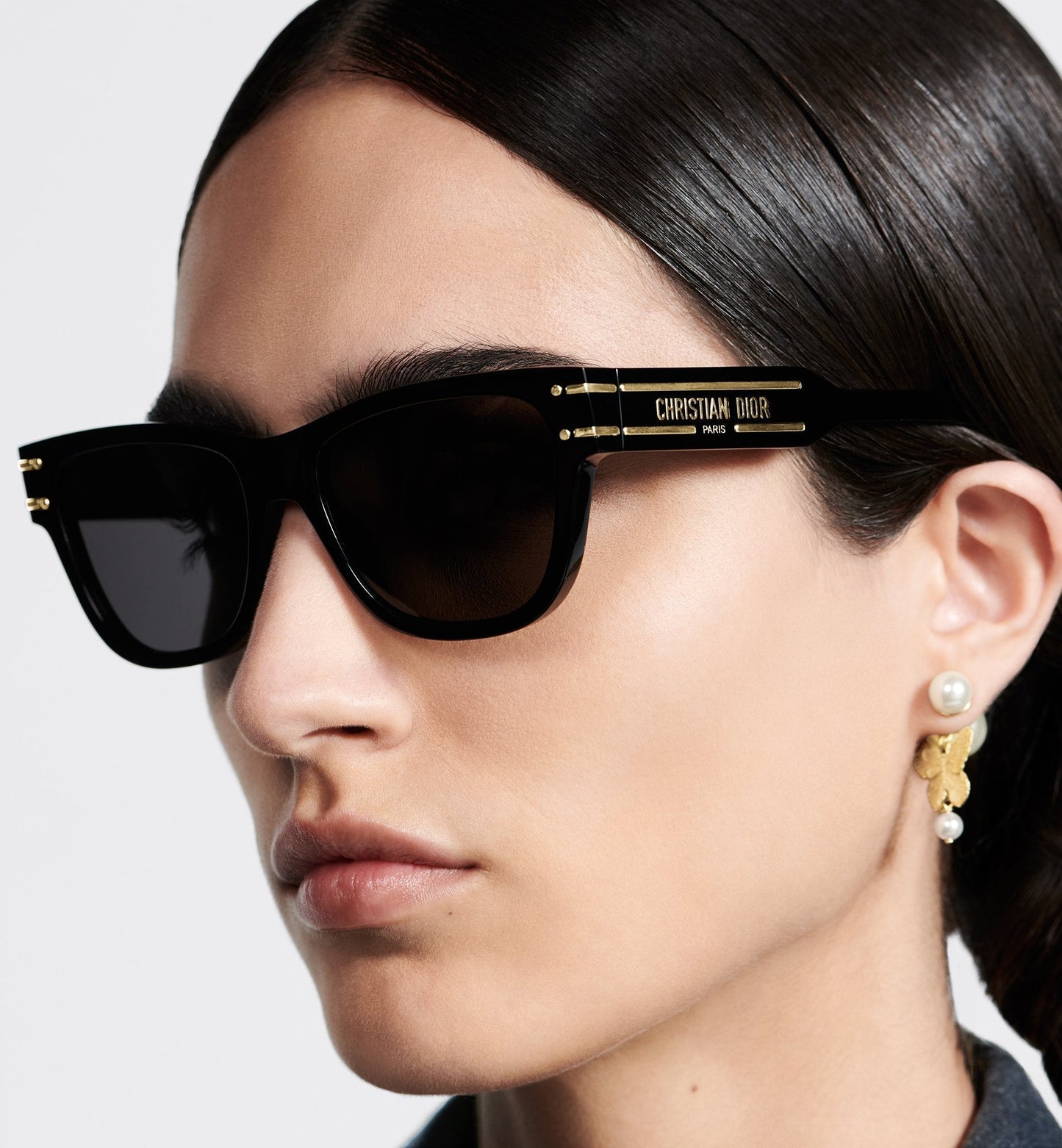 Luxury Diorsignature S7F Black Square Sunglasses