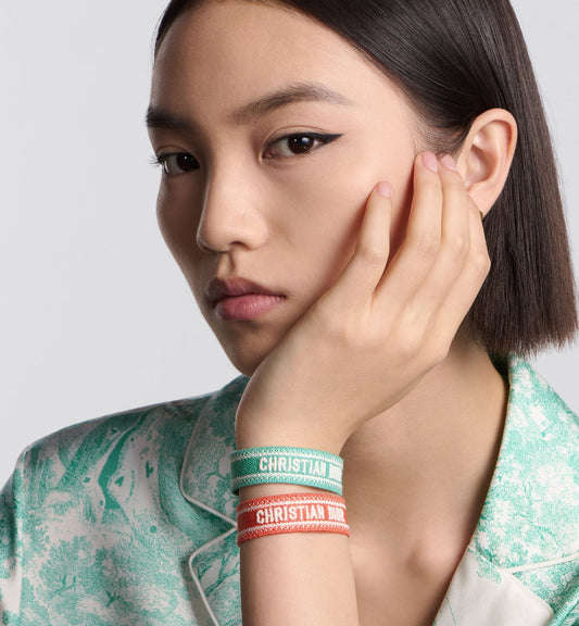 Luxury Dioriviera Christian Luxury Dior Bracelet Set Aquamarina And Coral Cotton