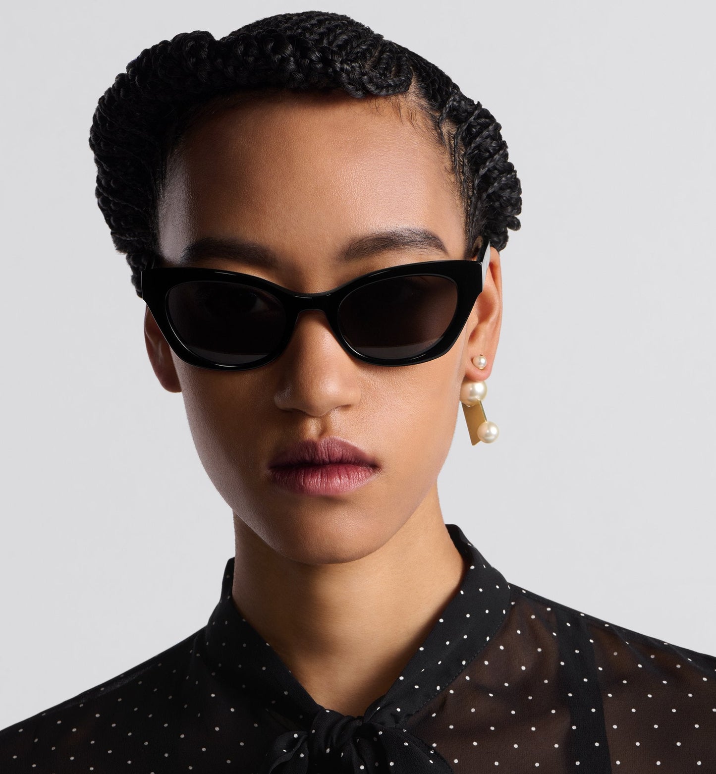 Luxury Diormidnight B2I Black Butterfly Sunglasses